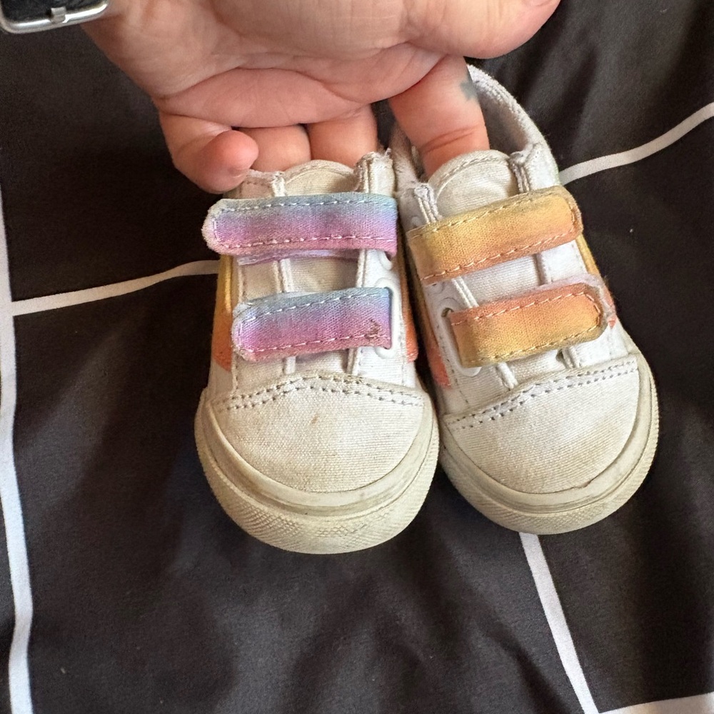 Vans Kids Sneakers with Rainbow Velcro